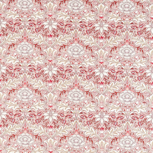 MORRIS & CO Simply Severn Fabric Contemporary, Floral Madder,Russet   - MSIM226903