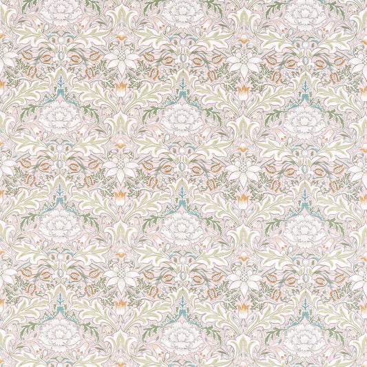 MORRIS & CO Simply Severn Fabric Contemporary, Floral Cochineal,Willow   - MSIM226904