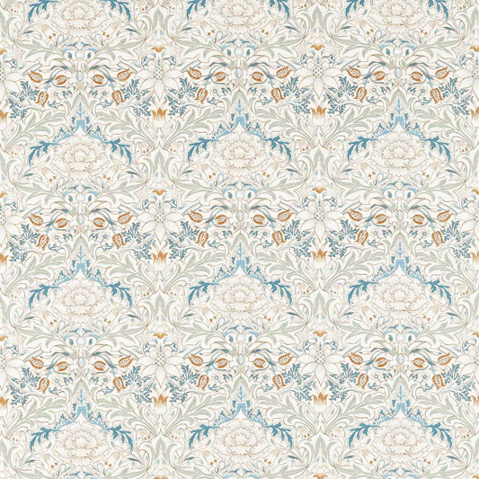 MORRIS & CO Simply Severn Fabric Contemporary, Floral Bayleaf,Annatto   - MSIM226905