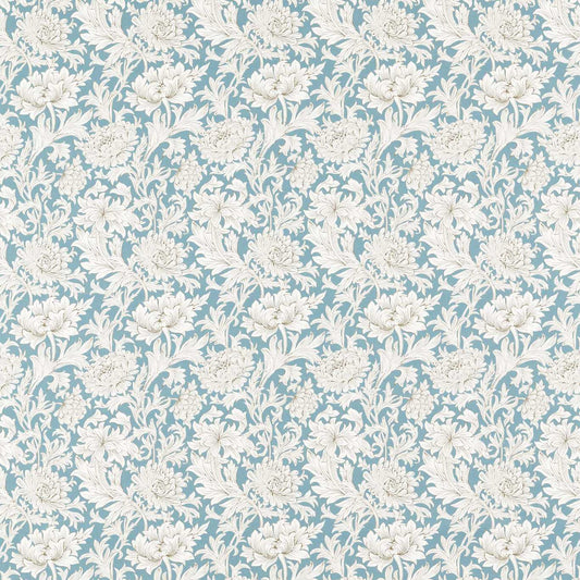 MORRIS & CO Chrysanthemum Toile Fabric Contemporary, Floral Slate   - MSIM226912