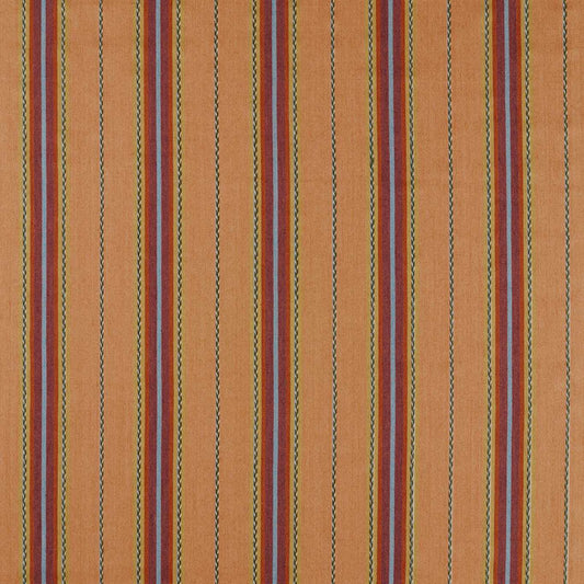 MORRIS & CO Lechlade Stripe Fabric Stripes Mulberry,Apricot   - MSTR237687