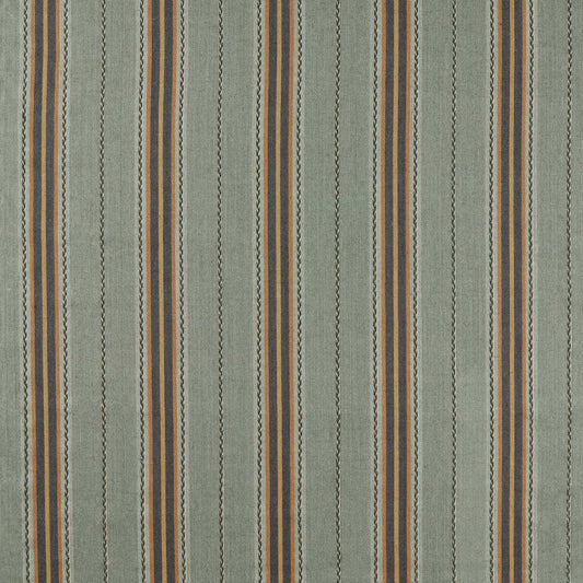 MORRIS & CO Lechlade Stripe Fabric Stripes Bayleaf,Ochre   - MSTR237689