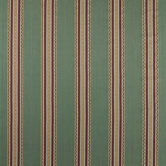 MORRIS & CO Pimlico Stripe Fabric Stripes Teal,Mulberry   - MSTR237690
