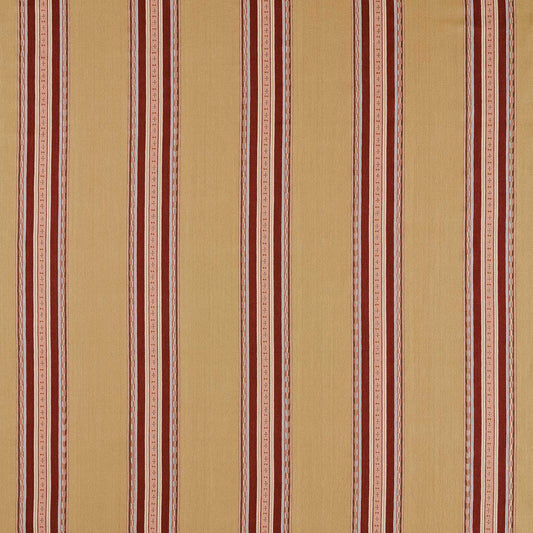 MORRIS & CO Pimlico Stripe Fabric Stripes Ochre,Crimson   - MSTR237691