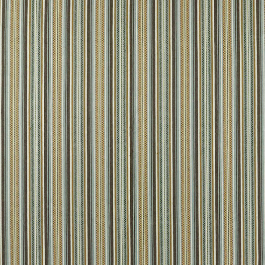 MORRIS & CO Woodford Stripe Fabric Stripes Teal   - MSTR237693