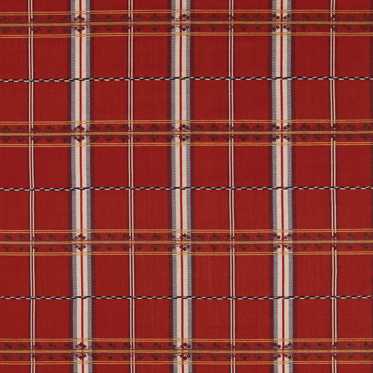 MORRIS & CO Hanover Check Fabric Checks Madder   - MSTR237695