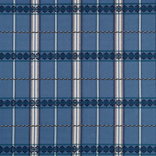 MORRIS & CO Hanover Check Fabric Checks Indigo   - MSTR237696