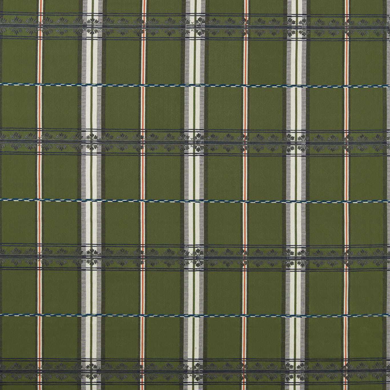 MORRIS & CO Hanover Check Fabric Checks Forest   - MSTR237697