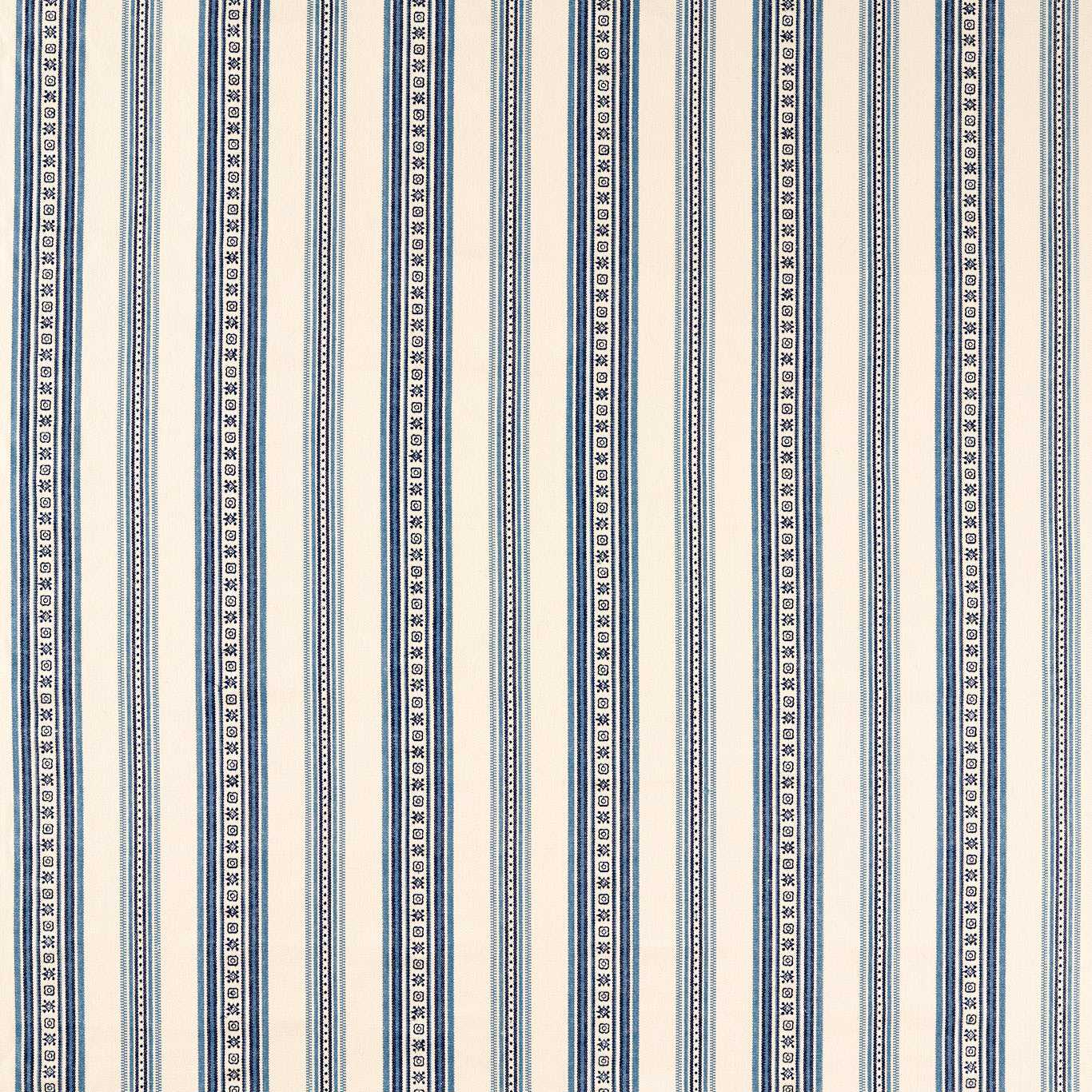 MORRIS & CO Dallington Stripe Fabric Stripes Indigo   - MSTR237700