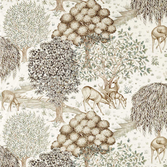MORRIS & CO The Brook WW Fabric Landscapes Sage,Linen   - MSWW227273