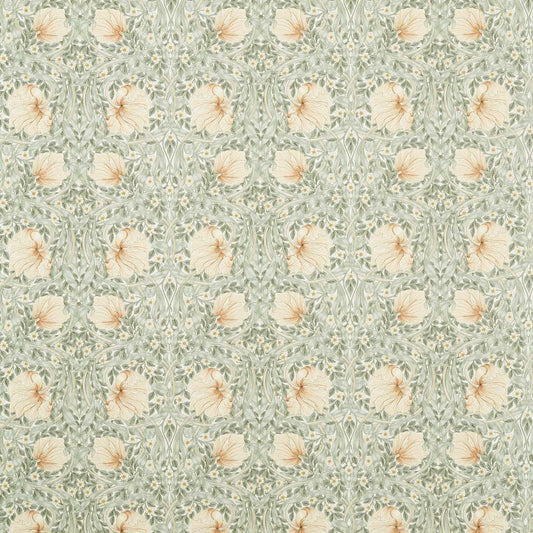 MORRIS & CO Pimpernel WW Fabric Classic Floral Sage,Caramel   - MSWW227283