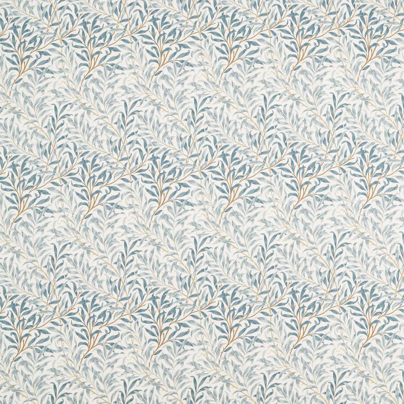MORRIS & CO Willow Boughs WW Fabric Leaves , Trees Mineral Blue   - MSWW227285