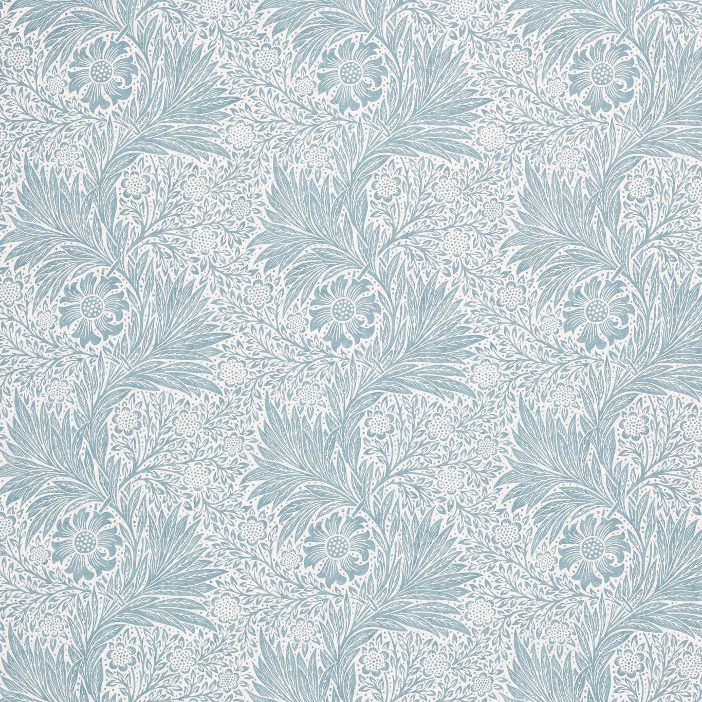 MORRIS & CO Pure Marigold Sheer WW Fabric Classic Floral Soft Blue   - MSWW227295