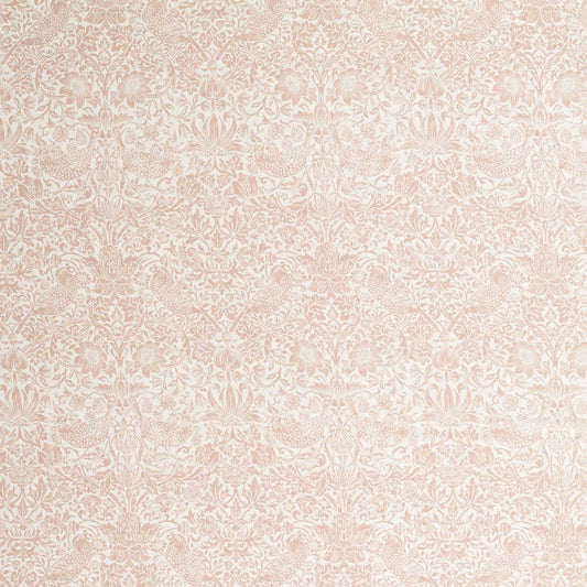 MORRIS & CO Pure Strawberry Thief Sheer WW Fabric Birds Blush   - MSWW227299