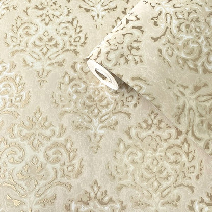 Galerie Wallcoverings Lustre Modern Damask Galerie Wallcoverings  Gold   - MT2009