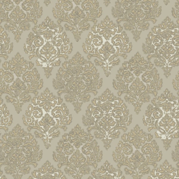 Galerie Wallcoverings Lustre Modern Damask Galerie Wallcoverings  Gold   - MT2022