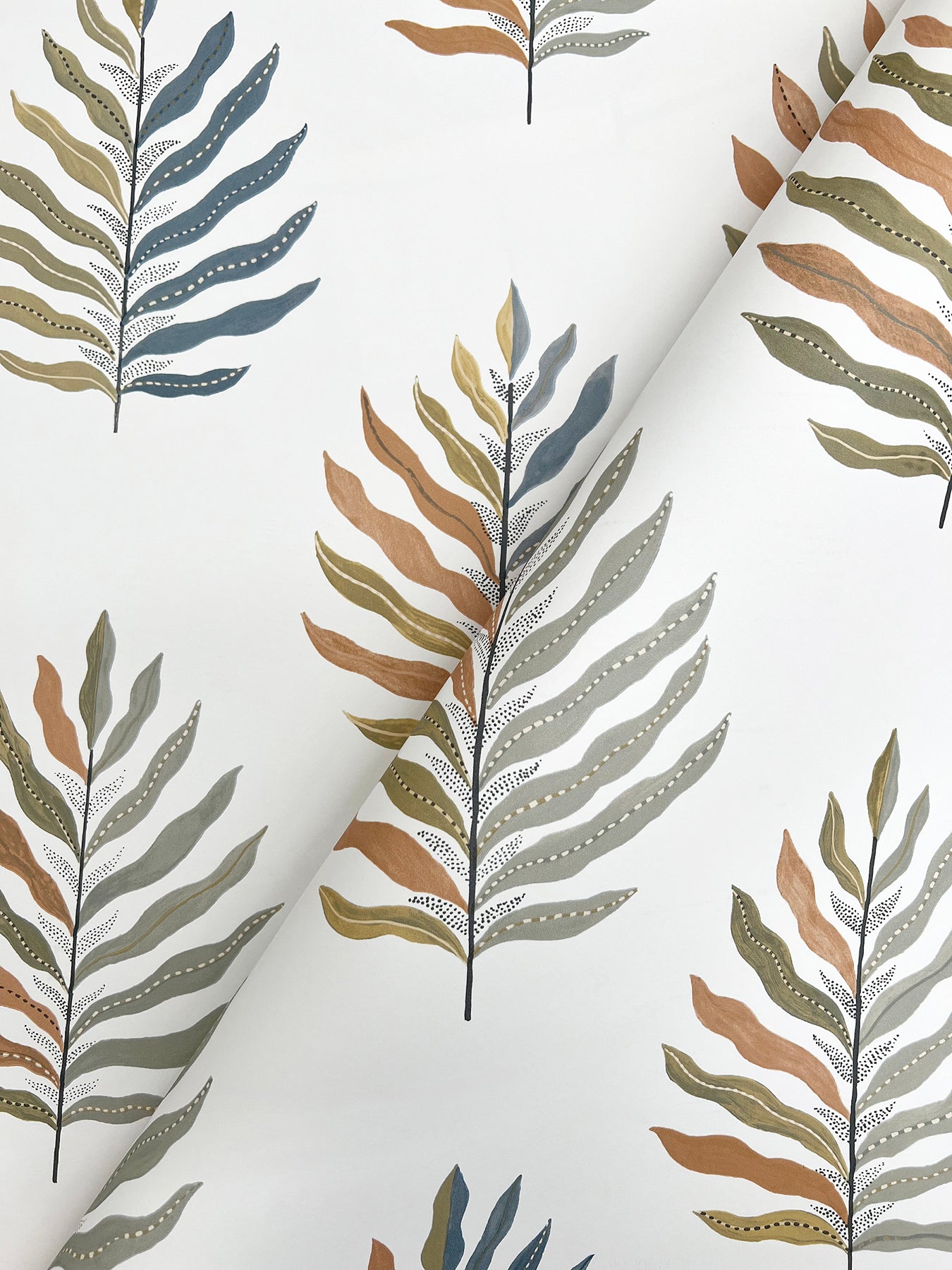 York Wallcoverings Montecito Miramar Oasis Wallpaper Coastal Botanical Blues   - MT5601