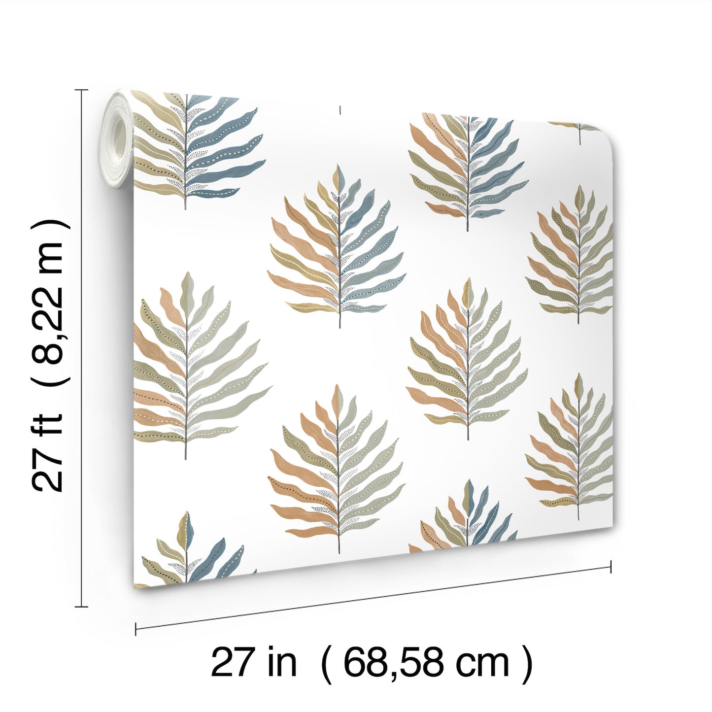 York Wallcoverings Montecito Miramar Oasis Wallpaper Coastal Botanical Blues   - MT5601