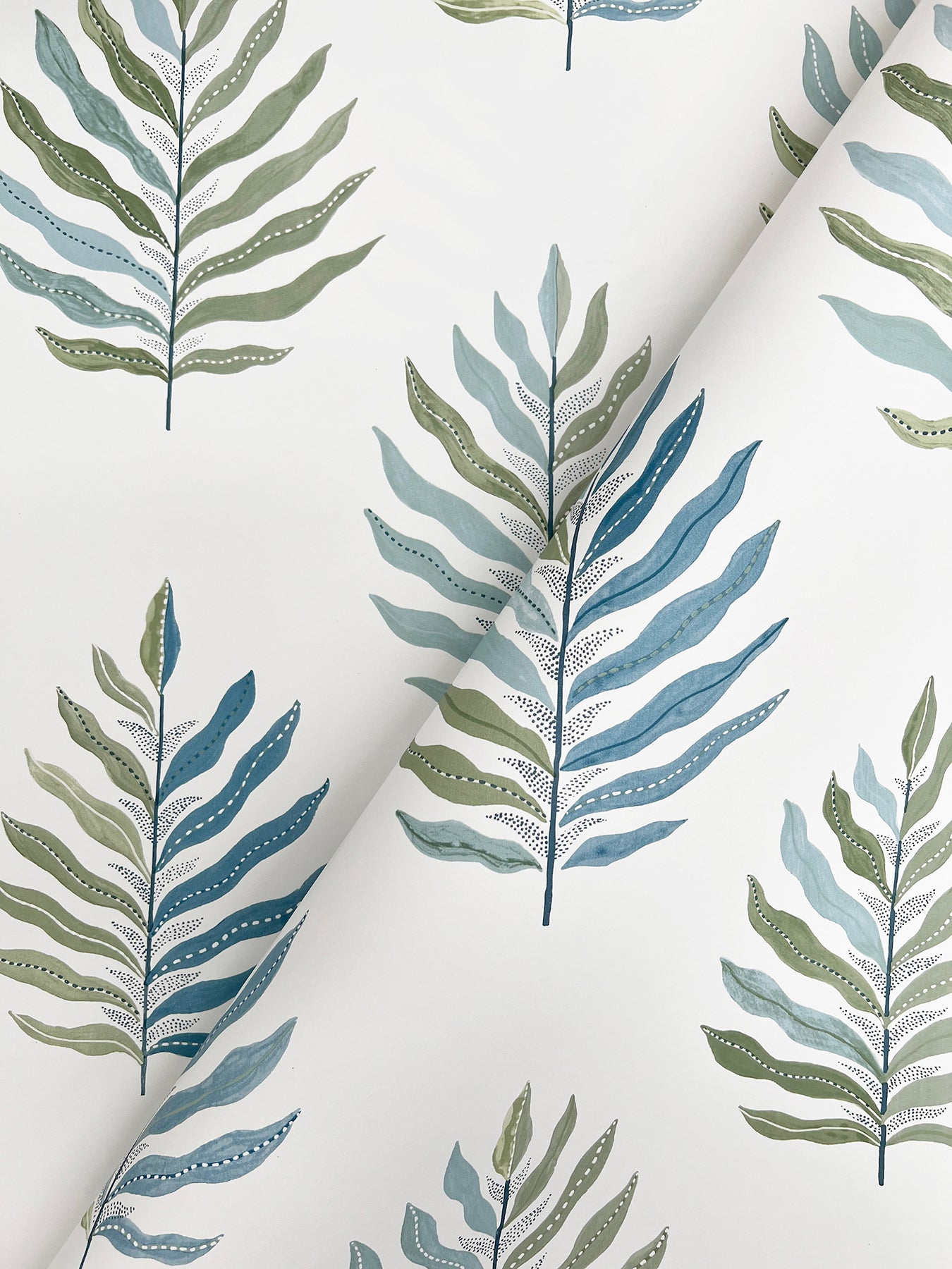 York Wallcoverings Montecito Miramar Lush Wallpaper Coastal Botanical Blues   - MT5602