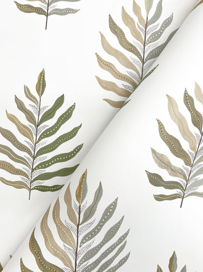 York Wallcoverings Montecito Miramar Desert Palm Wallpaper Coastal Botanical Greens   - MT5603