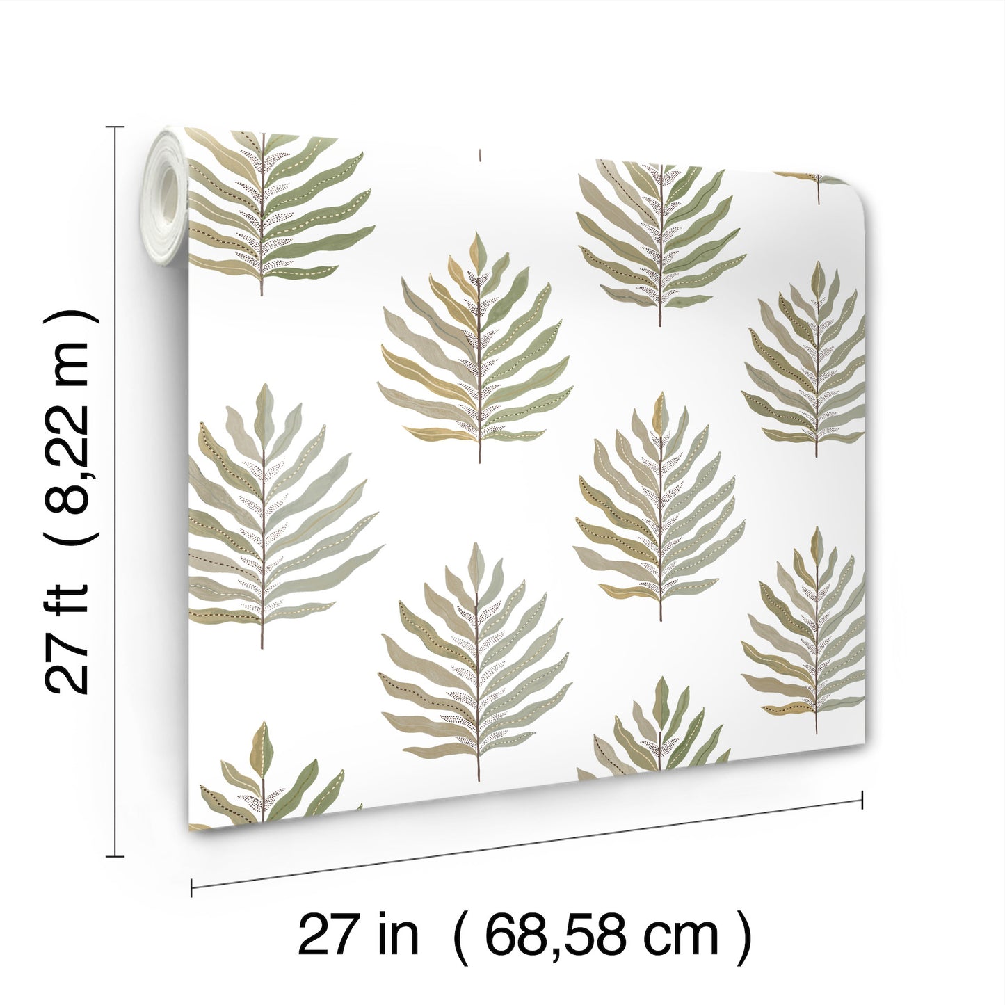 York Wallcoverings Montecito Miramar Desert Palm Wallpaper Coastal Botanical Greens   - MT5603