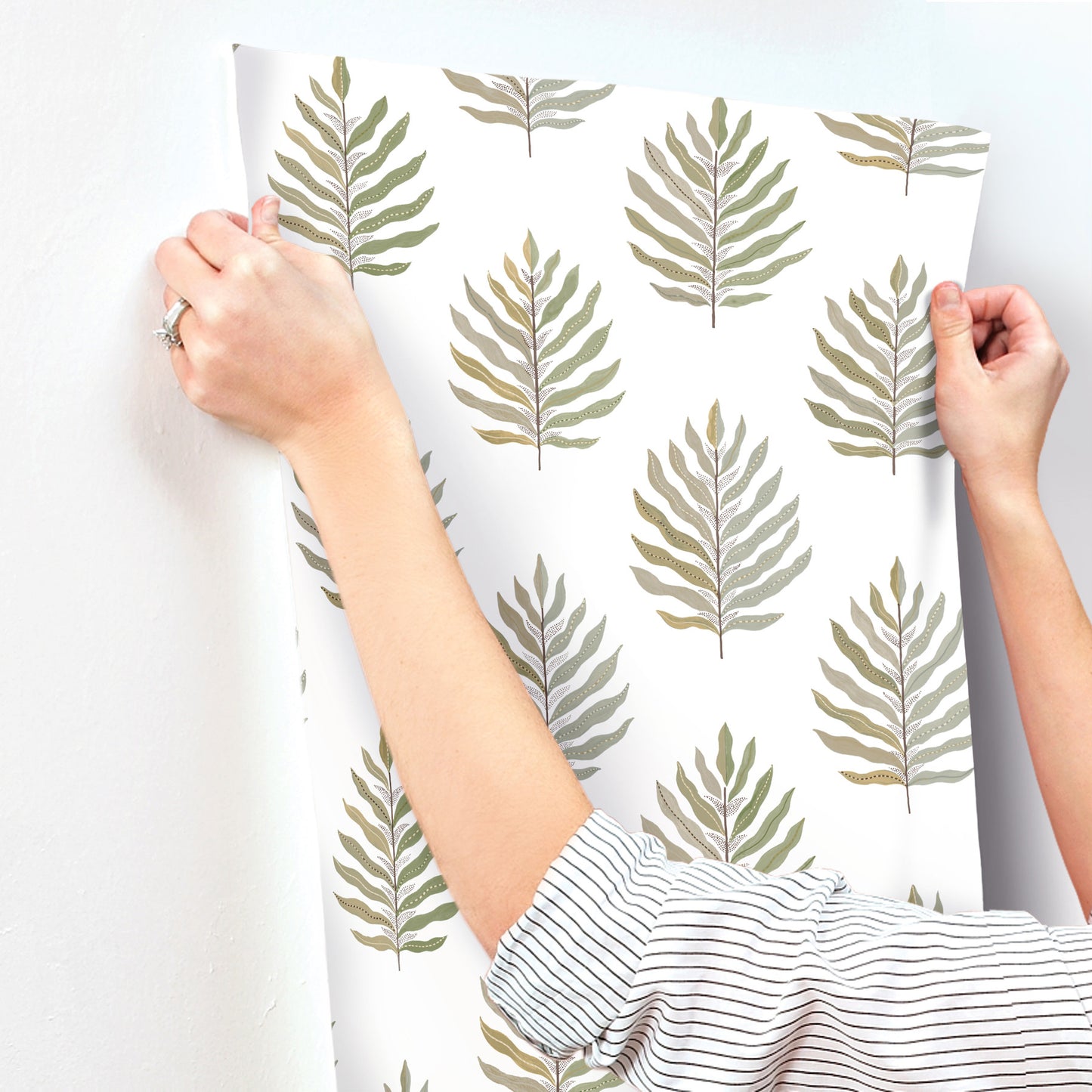 York Wallcoverings Montecito Miramar Desert Palm Wallpaper Coastal Botanical Greens   - MT5603