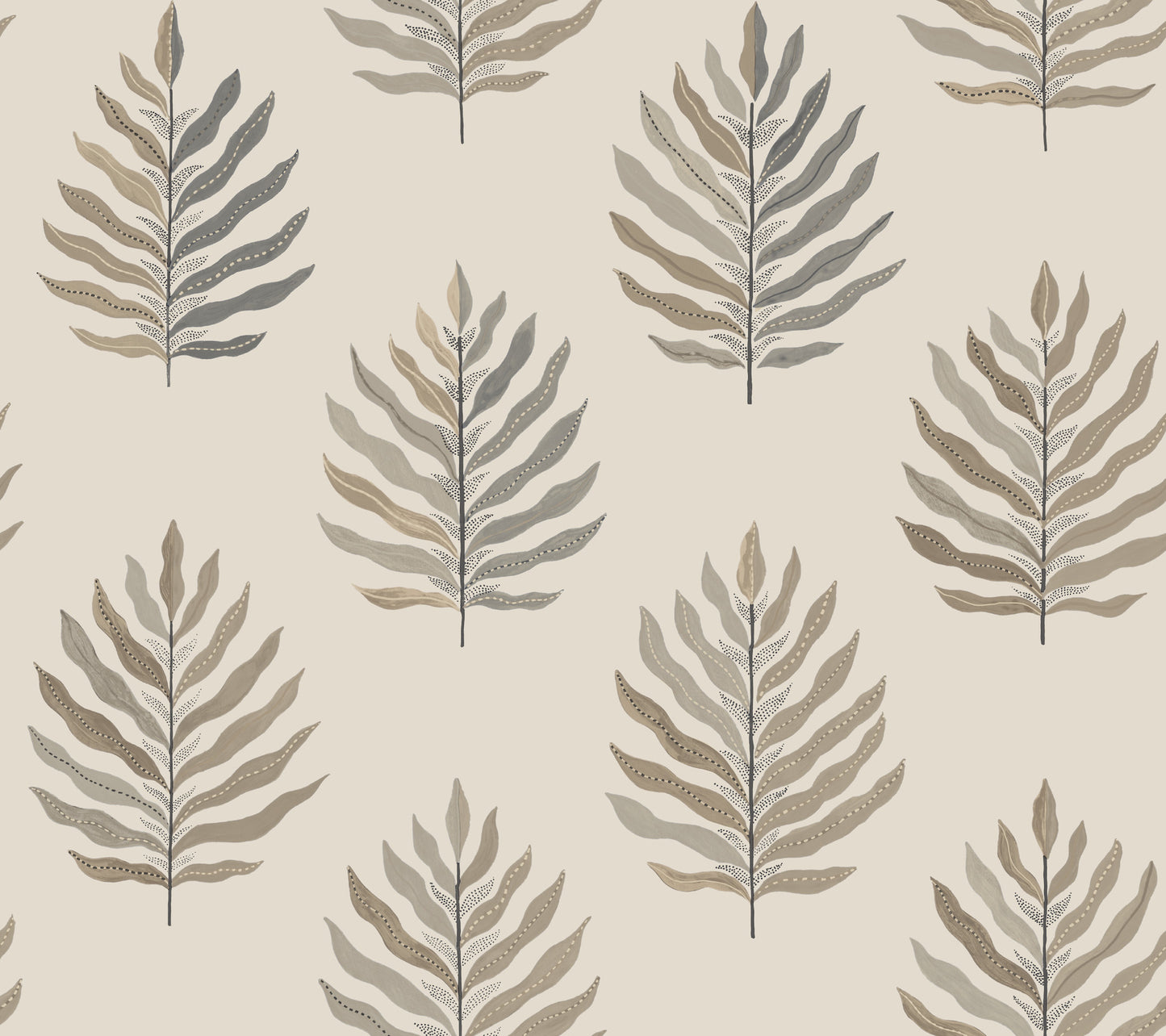 York Wallcoverings Montecito Miramar Sand Wallpaper Coastal Botanical Beiges   - MT5604