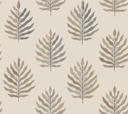 York Wallcoverings Montecito Miramar Sand Wallpaper Coastal Botanical Beiges   - MT5604