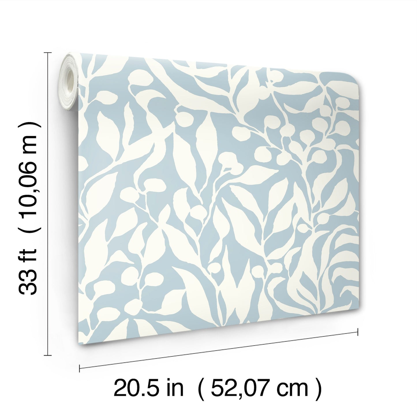 York Wallcoverings Montecito Olive Mill Sky Blue Wallpaper Coastal Botanical Blues   - MT5612