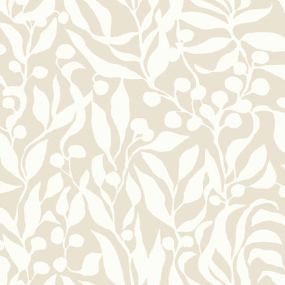 York Wallcoverings Montecito Olive Mill Beach Wallpaper Coastal Botanical Beiges   - MT5613
