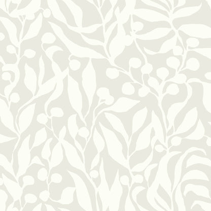 York Wallcoverings Montecito Olive Mill Salt Wallpaper Coastal Botanical Greys   - MT5615