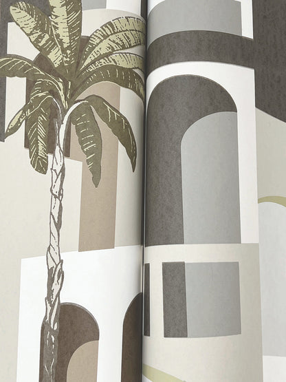 York Wallcoverings Montecito Monte Vista Sand and Fog Wallpaper Bohemian Novelty Beiges   - MT5618