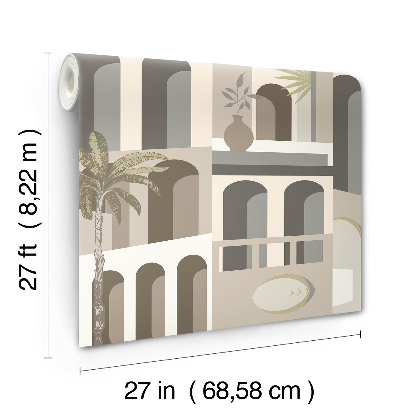 York Wallcoverings Montecito Monte Vista Sand and Fog Wallpaper Bohemian Novelty Beiges   - MT5618