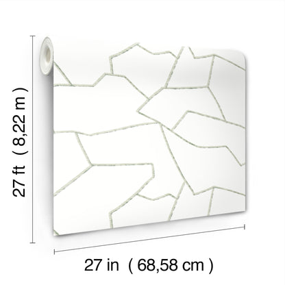 York Wallcoverings Montecito Suite Style Palm Wallpaper Modern Geometrics Whites and Off-Whites   - MT5624