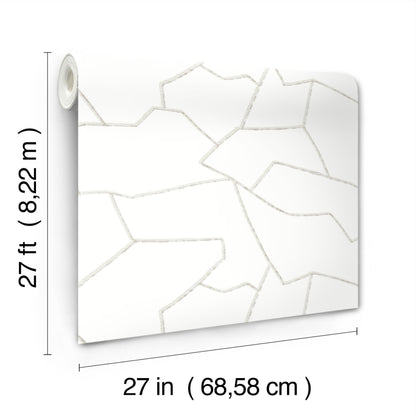 York Wallcoverings Montecito Suite Style Fog Wallpaper Modern Geometrics Whites and Off-Whites   - MT5625