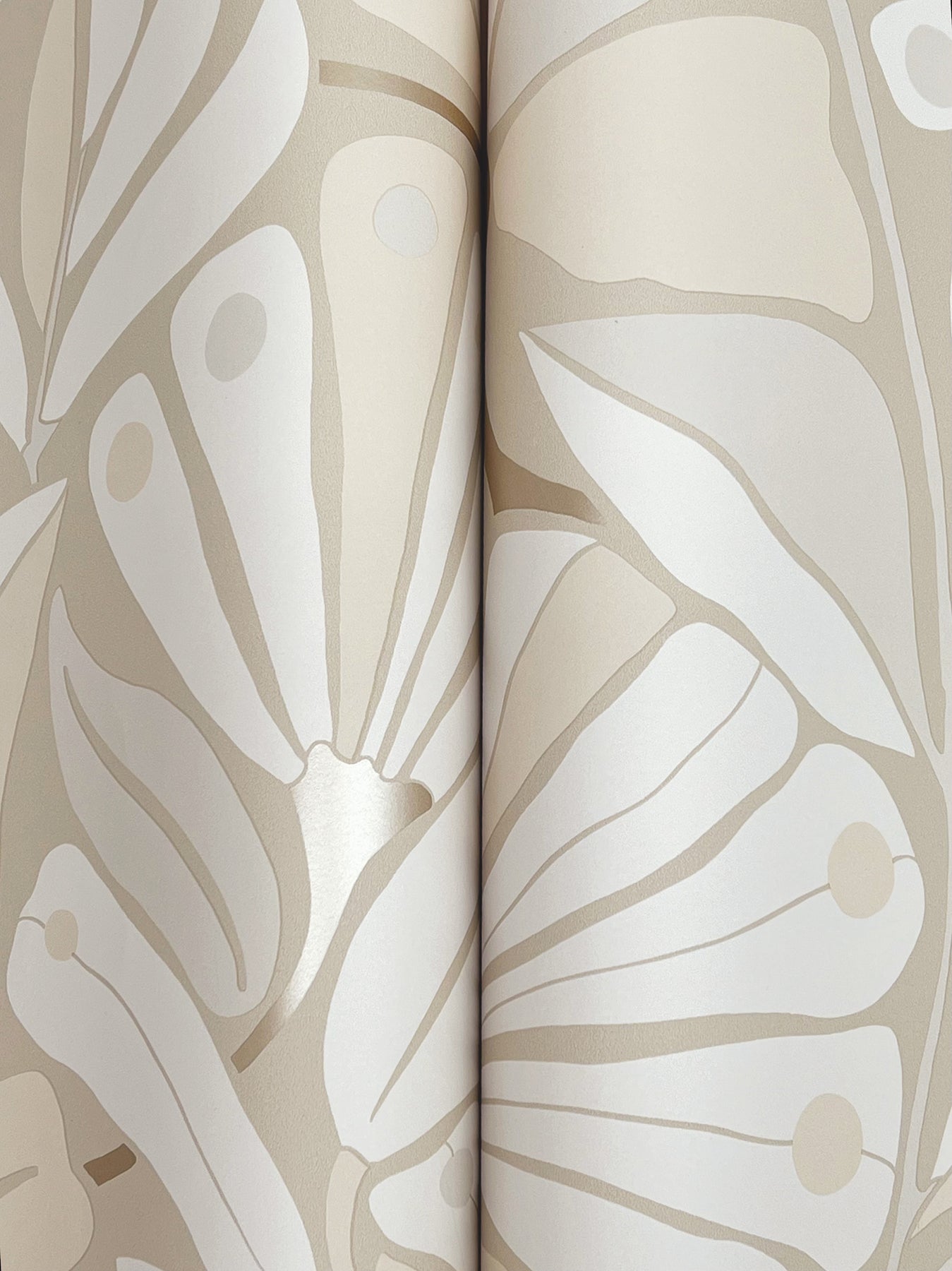 York Wallcoverings Montecito Cabana Club Fog Wallpaper Coastal Botanical Beiges   - MT5629