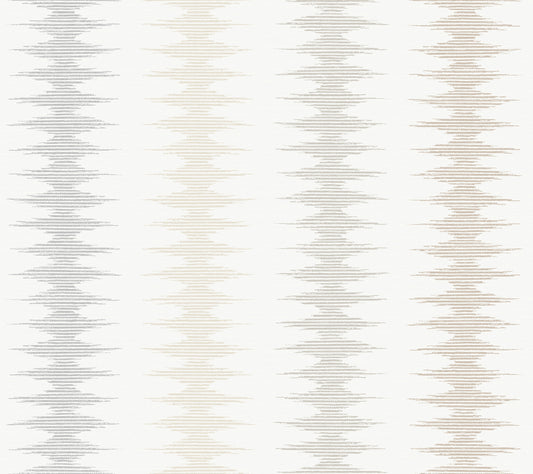 York Wallcoverings Montecito Woven Desert Sand and Fog Wallpaper Modern Stripes Beiges   - MT5642