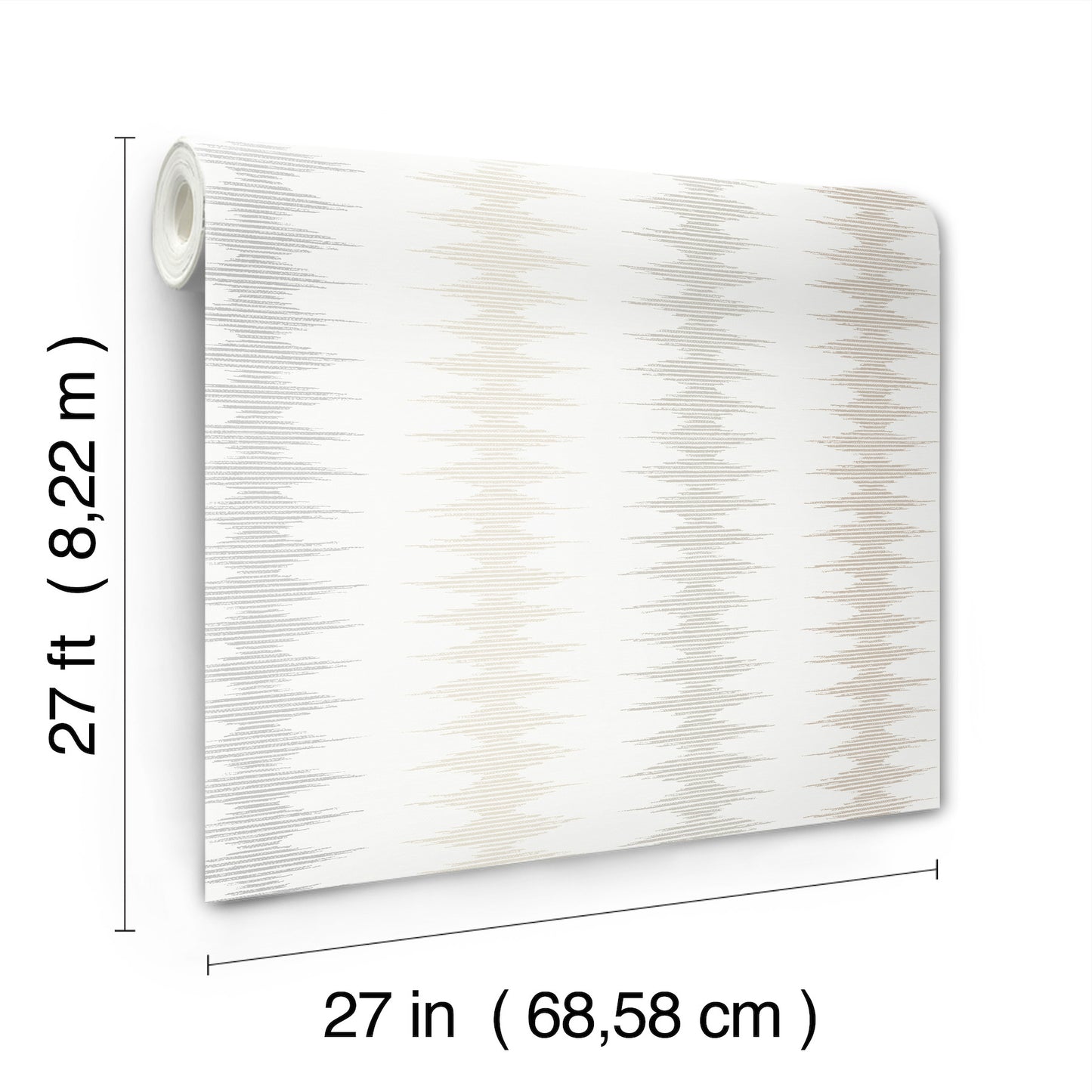 York Wallcoverings Montecito Woven Desert Sand and Fog Wallpaper Modern Stripes Beiges   - MT5642