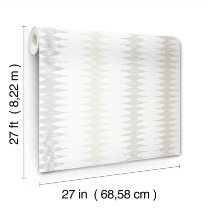 York Wallcoverings Montecito Woven Desert Sand and Fog Wallpaper Modern Stripes Beiges   - MT5642