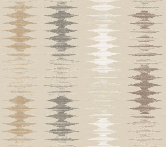 York Wallcoverings Montecito Woven Desert Mirage Wallpaper Modern Stripes Beiges   - MT5643