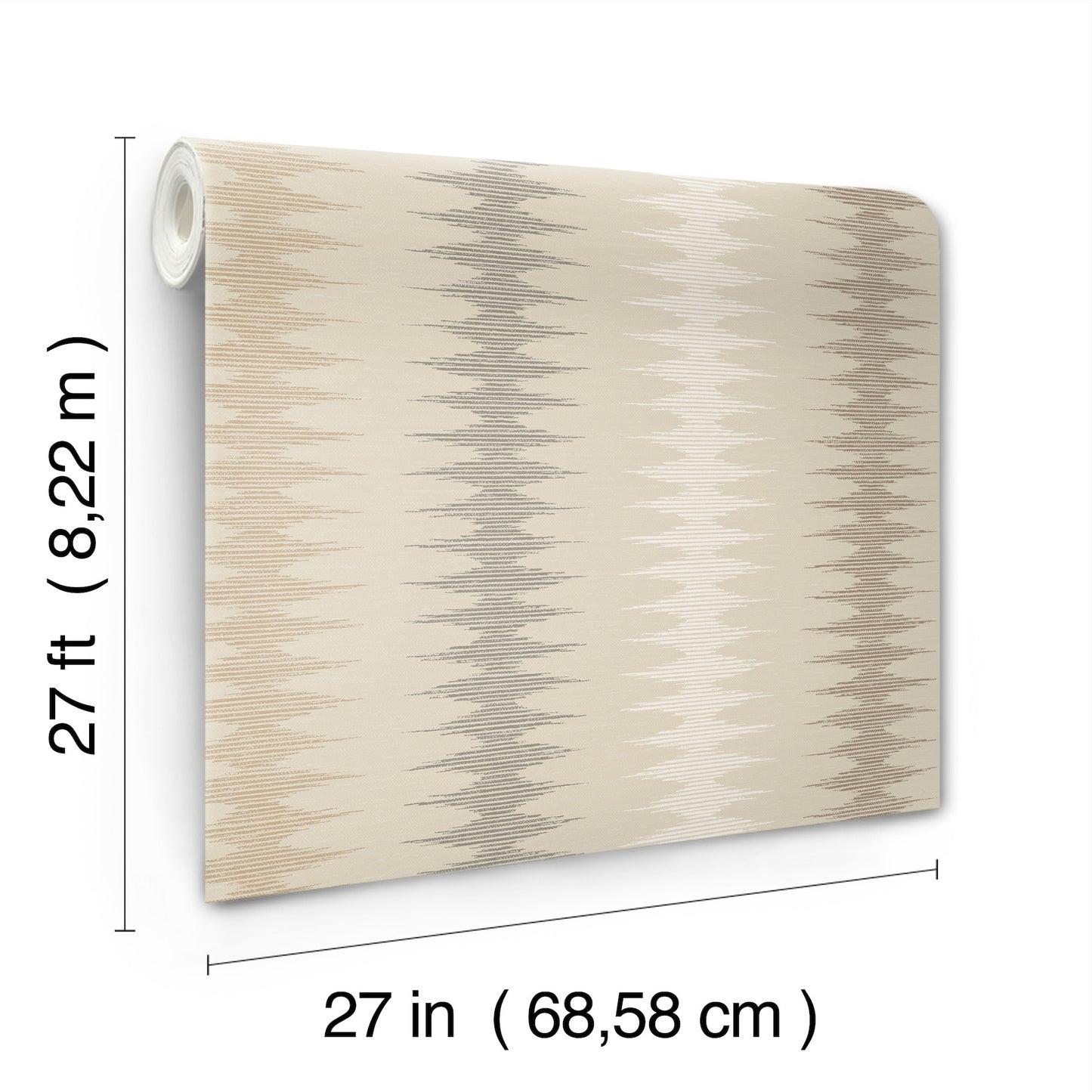 York Wallcoverings Montecito Woven Desert Mirage Wallpaper Modern Stripes Beiges   - MT5643