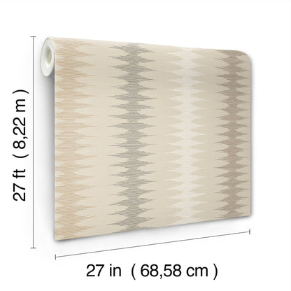York Wallcoverings Montecito Woven Desert Mirage Wallpaper Modern Stripes Beiges   - MT5643