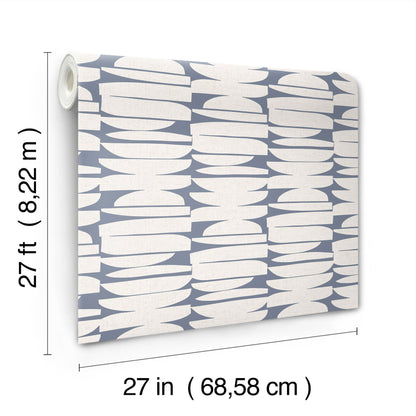 York Wallcoverings Montecito Lovely Libra Sea Wallpaper Modern Geometrics Blues   - MT5653