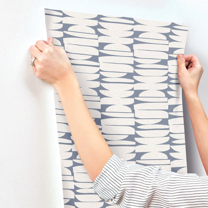 York Wallcoverings Montecito Lovely Libra Sea Wallpaper Modern Geometrics Blues   - MT5653