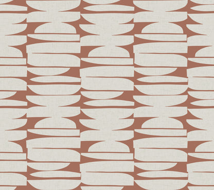 York Wallcoverings Montecito Lovely Libra Brick Wallpaper Modern Geometrics Reds   - MT5654