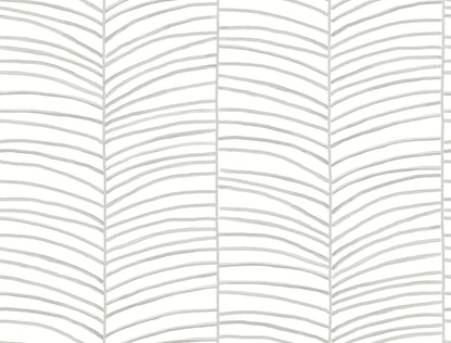 York Wallcoverings Montecito Cascade Palm Chevron Fog Wallpaper Coastal Chevron Greys   - MT5671