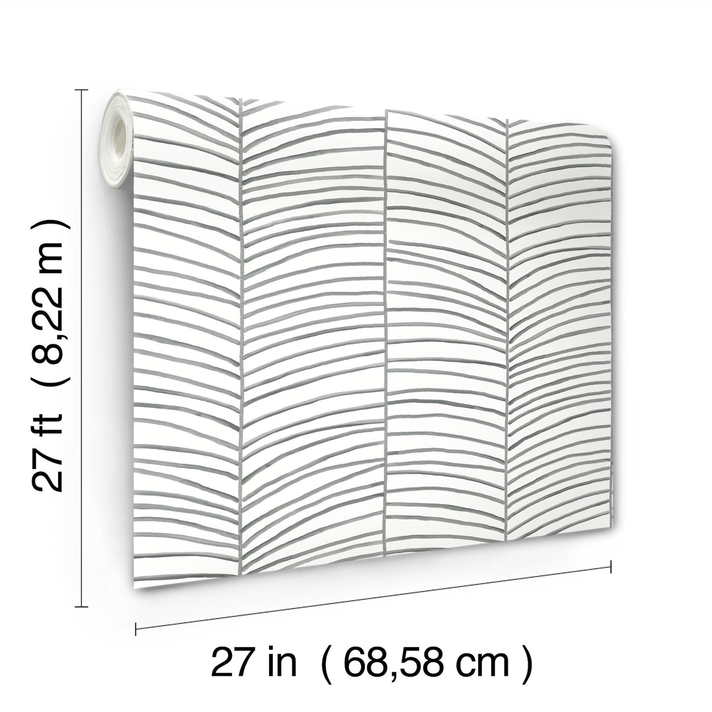 York Wallcoverings Montecito Cascade Palm Chevron Onyx Wallpaper Coastal Chevron Blacks   - MT5673