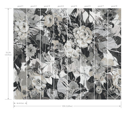York Wallcoverings Mural Resource Library Pop Floral Neutral Wall Mural   Neutrals   - MU0218M