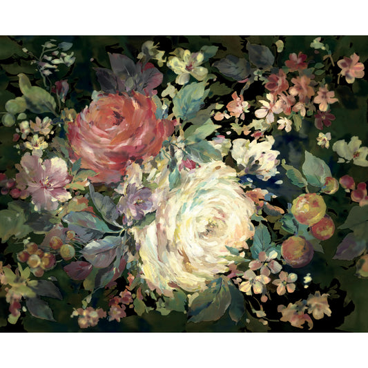 York Wallcoverings Mural Resource Library Impressionist Floral Red Wall Mural  Florals and Flowers Multicolor   - MU0246M