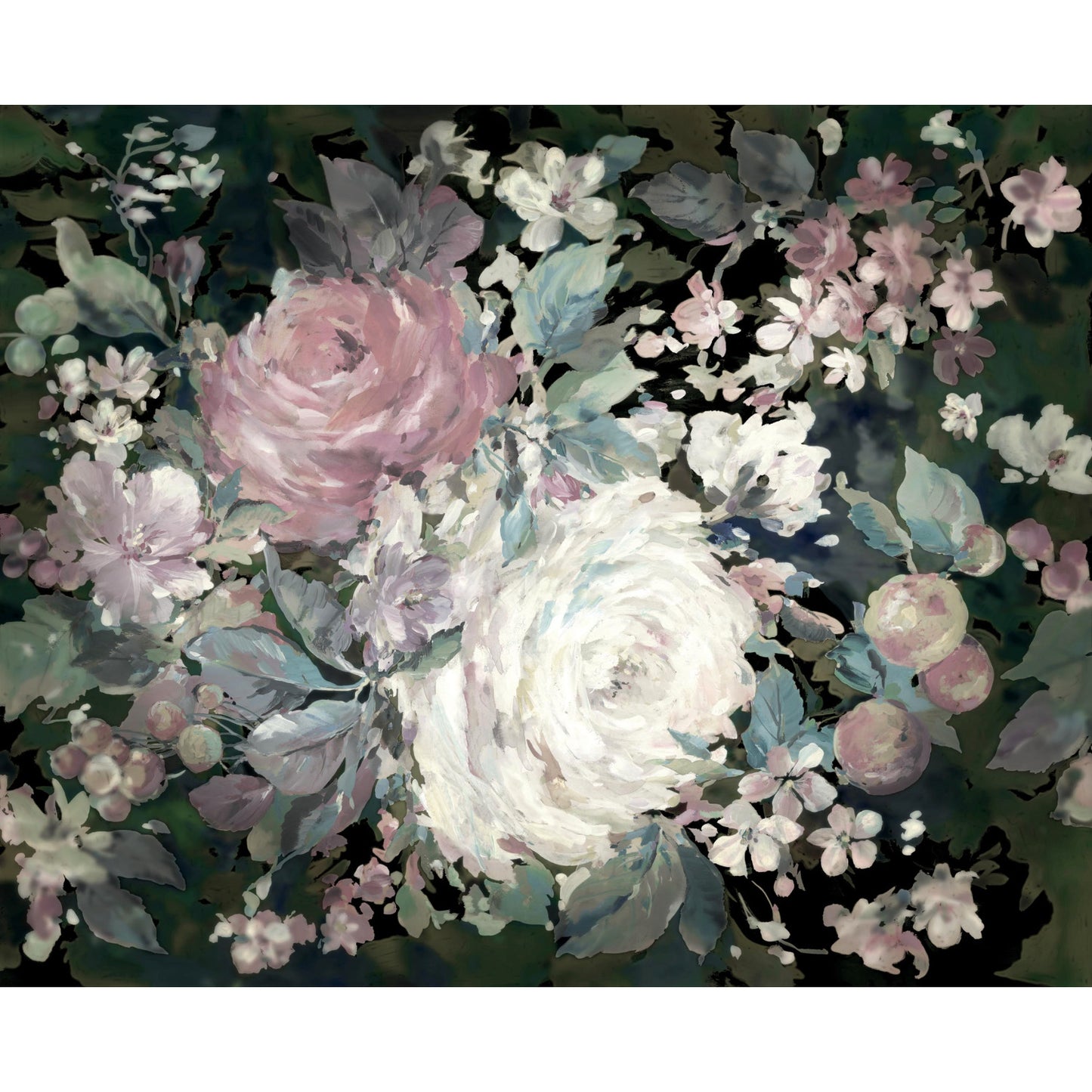 York Wallcoverings Mural Resource Library Impressionist Floral Pink Wall Mural  Florals and Flowers Multicolor   - MU0247M